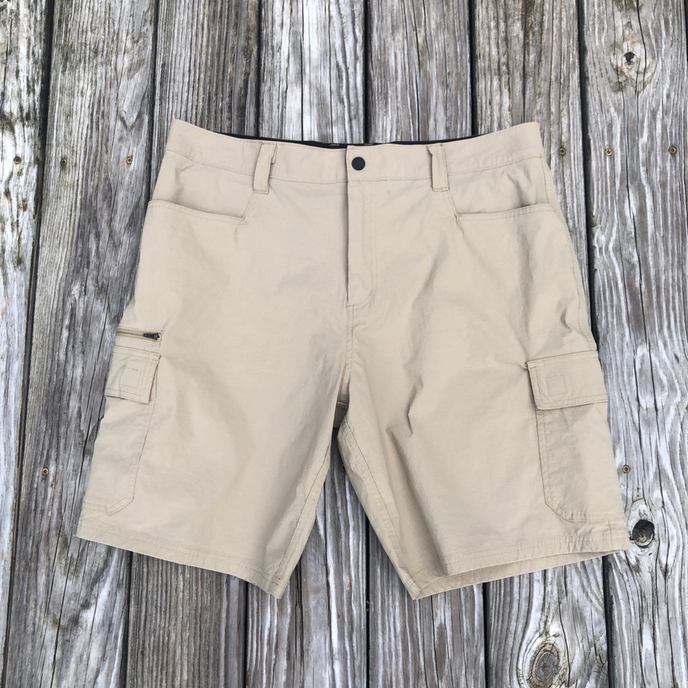 Orvis Beige Tech Cargo Shorts for Men